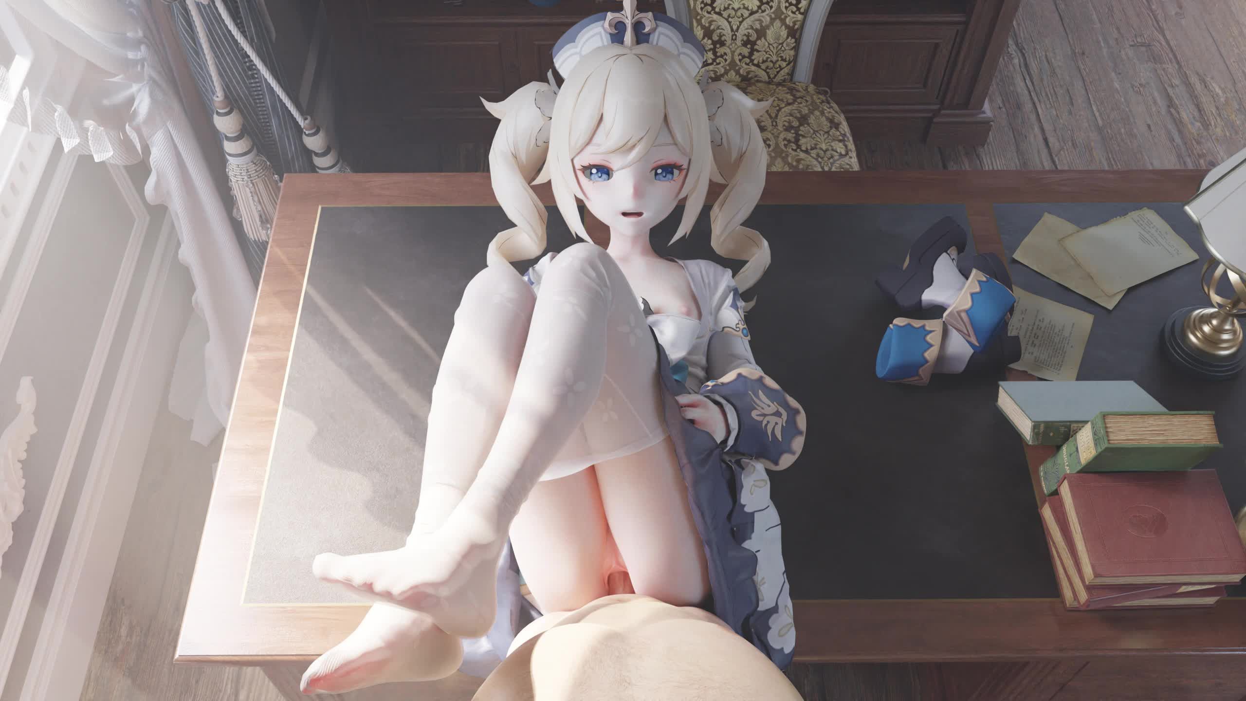 动漫洛丽塔幼幼女儿被爸爸抱在书桌上做爱视频